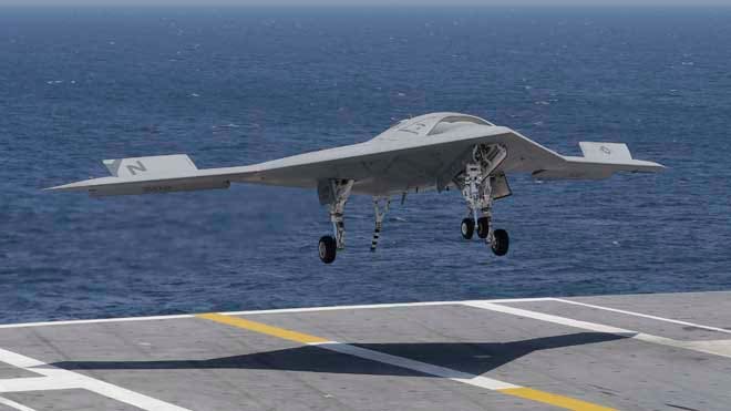 X-47B Successfully Lands on an Aircraft Carrier