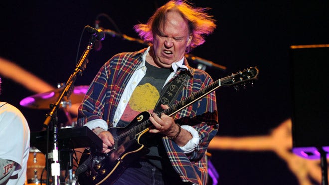 Neil Young in New York's Central Park